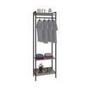 Ver imagem 3 de Estante Closet Arara 187x60cm 3 Prateleiras Active Yescasa Branco/Snow/Preto