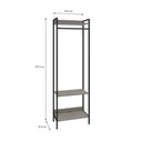 Ver imagem 6 de Estante Closet Arara 187x60cm 3 Prateleiras Active Yescasa Branco/Snow/Preto