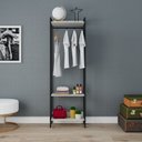 Ver imagem 2 de Estante Closet Arara 187x60cm 3 Prateleiras Active Yescasa Branco/Snow/Preto