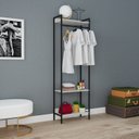 Ver imagem 1 de Estante Closet Arara 187x60cm 3 Prateleiras Active Yescasa Branco/Snow/Preto
