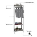 Ver imagem 5 de Estante Closet Arara 187x60cm 3 Prateleiras Active Yescasa Branco/Snow/Preto