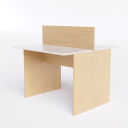 Estação de Trabalho 2 Lugares Cor:branco com Legno Salinas - 1