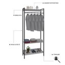 Ver imagem 5 de Estante Closet Arara 187x80cm 3 Prateleiras Active Yescasa