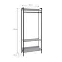 Ver imagem 6 de Estante Closet Arara 187x80cm 3 Prateleiras Active Yescasa Branco/Chess/Preto