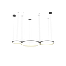 Lustre Pendente Anel de Led Losi 3 Argolas Aro em Alumínio 78W - 1