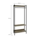 Ver imagem 6 de Estante Closet Arara 187x80cm 3 Prateleiras Active Yescasa Marrom/Carvalho/Preto