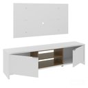 Ver imagem 3 de Rack Madesa Metz e Painel para Tv até 55 Polegadas - Branco/rustic