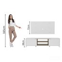 Ver imagem 5 de Rack Madesa Metz e Painel para Tv até 55 Polegadas - Branco/rustic
