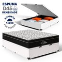 Ver imagem 3 de Cama Box Baú com Colchão de Espuma D45 Ortobom Airtech Ortopillow 150 Casal 138 Cm