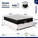 Ver imagem 5 de Cama Box Baú com Colchão de Espuma D45 Ortobom Airtech Ortopillow 150 Casal 138 Cm