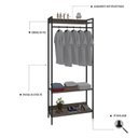 Ver imagem 5 de Estante Closet Arara 187x80cm 3 Prateleiras Active Yescasa