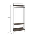 Ver imagem 6 de Estante Closet Arara 187x80cm 3 Prateleiras Active Yescasa Marrom/Carvalho Dark/Preto