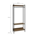 Ver imagem 6 de Estante Closet Arara 187x80cm 3 Prateleiras Active Yescasa Marrom/Lâmina Mel/Preto