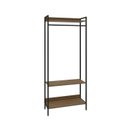 Ver imagem 4 de Estante Closet Arara 187x80cm 3 Prateleiras Active Yescasa Marrom/Lâmina Mel/Preto