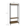 Estante Closet Arara 187x80cm 3 Prateleiras Active Yescasa - 6