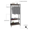 Ver imagem 5 de Estante Closet Arara 187x80cm 3 Prateleiras Active Yescasa