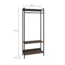 Ver imagem 6 de Estante Closet Arara 187x80cm 3 Prateleiras Active Yescasa Marrom/Nogal/Preto