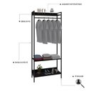 Ver imagem 5 de Estante Closet Arara 187x80cm 3 Prateleiras Active Yescasa