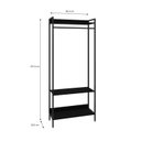Ver imagem 6 de Estante Closet Arara 187x80cm 3 Prateleiras Active Yescasa Preto/Ônix