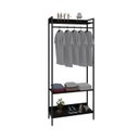 Ver imagem 3 de Estante Closet Arara 187x80cm 3 Prateleiras Active Yescasa Preto/Ônix