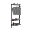 Ver imagem 3 de Estante Closet Arara 187x80cm 3 Prateleiras Active Yescasa Branco/Snow/Preto
