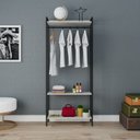 Ver imagem 2 de Estante Closet Arara 187x80cm 3 Prateleiras Active Yescasa Branco/Snow/Preto