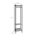 Ver imagem 6 de Estante Closet Arara 187x45cm 3 Prateleiras Active Yescasa Branco/Chess/Preto