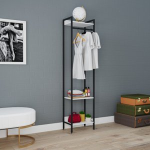 Estante Closet Arara 187x45cm 3 Prateleiras Active Yescasa