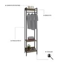 Ver imagem 5 de Estante Closet Arara 187x45cm 3 Prateleiras Active Yescasa