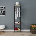 Ver imagem 2 de Estante Closet Arara 187x45cm 3 Prateleiras Active Yescasa Marrom/Carvalho/Preto