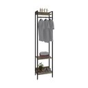 Ver imagem 3 de Estante Closet Arara 187x45cm 3 Prateleiras Active Yescasa Marrom/Carvalho/Preto