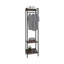Ver imagem 3 de Estante Closet Arara 187x45cm 3 Prateleiras Active Yescasa Marrom/Carvalho Dark/Preto