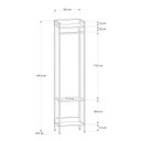 Ver imagem 7 de Estante Closet Arara 187x45cm 3 Prateleiras Active Yescasa Marrom/Lâmina Mel/Preto