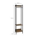 Ver imagem 6 de Estante Closet Arara 187x45cm 3 Prateleiras Active Yescasa Marrom/Lâmina Mel/Preto