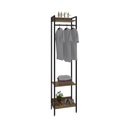 Ver imagem 3 de Estante Closet Arara 187x45cm 3 Prateleiras Active Yescasa Marrom/Lâmina Mel/Preto