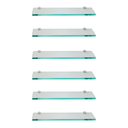 Ver imagem 1 de Kit 6 Prateleiras em Vidro Incolor 6mm 10x40cm - Cozinha, Banheiro, Lavanderia, Sala