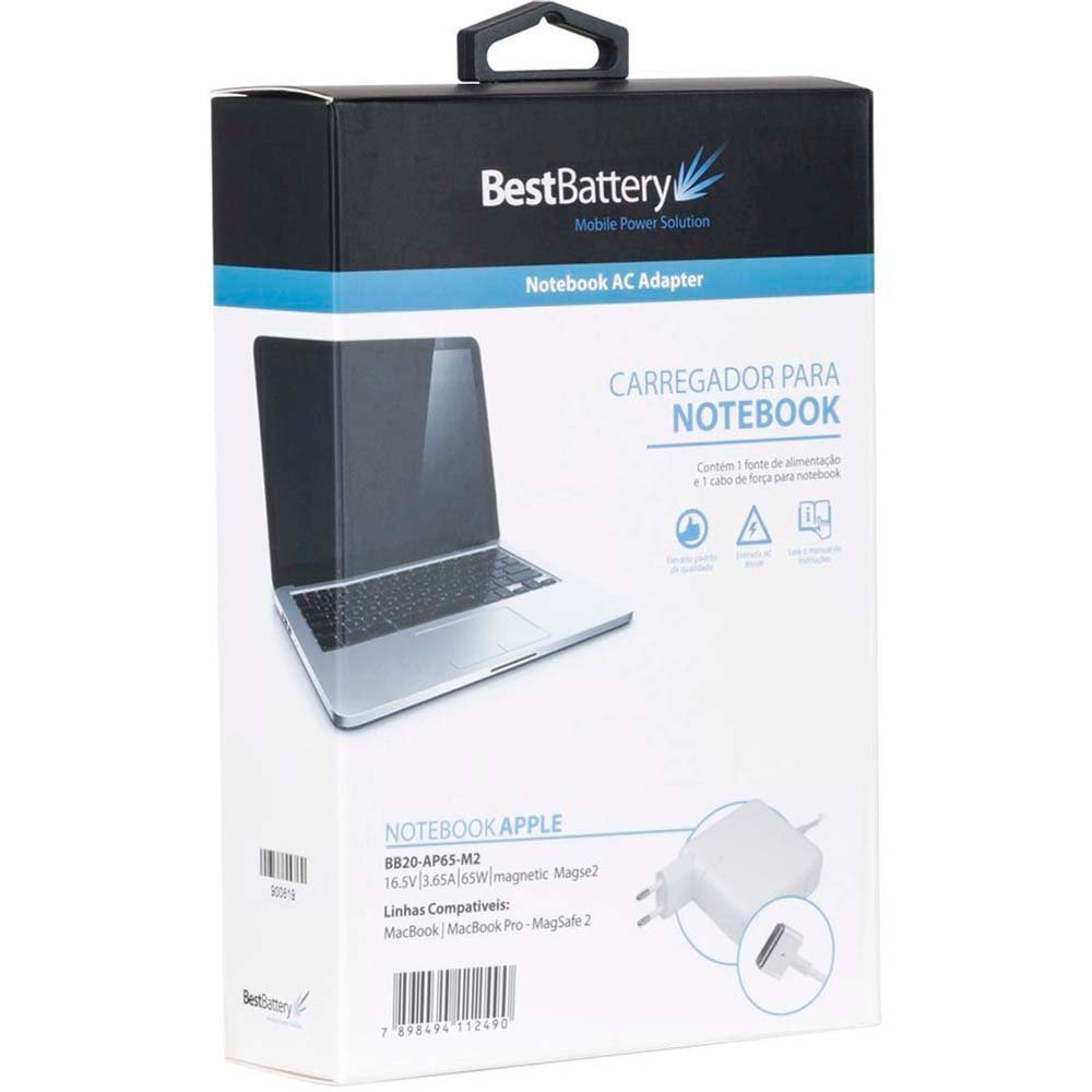 Fonte P/ Macbook Bb20-ap65-m2 16.5v 3.65a 60w Bestbattery Best Battery - 2