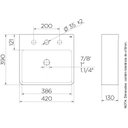 Ver imagem 2 de Cuba de Apoio Retangular 42x39x13cm Luxo Docol