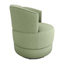 Ver imagem 3 de Poltrona Decorativa Giratória Base de Ferro Marselha Boucle Oliva Matrix