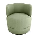 Ver imagem 2 de Poltrona Decorativa Giratória Base de Ferro Marselha Boucle Oliva Matrix