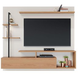 Painel para Tv Home Suspenso Ambiente Maragogi Off White Freijó – Colibri - 2