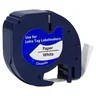 Fita para Rotulador Eletrônico Compatível com Dymo 91200 12mm X 4m Letra Preta Fundo Branco Térmico - 2