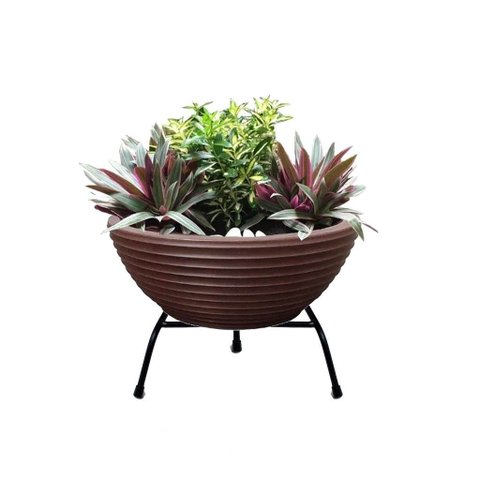 Suporte para Vasos de Plantas em Ferro Tripé Cor Preto Reforçado