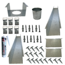 Ver imagem 1 de Kit Calha Telhado Cocho Divisa Platibanda 3 Mts Galvanizada Galvocalhas Calha Galvanizada Saída Redo