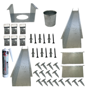 Kit Calha Telhado Cocho Divisa Platibanda 3 Mts Galvanizada Galvocalhas Calha Galvanizada Saída Redo