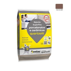 Rejunte Superfino Para Porcelanatos Quartzolit 1kg - MARROM CAFÉ