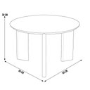 Ver imagem 4 de Mesa de Centro para Sala de Estar Pés Madeira Alta Bulat A03 Hanover Roble - Lyam Decor
