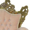 Ver imagem 7 de Kit Par de 2 Poltronas Clássica Rosa com Detalhes Dourado - 126x100x53cm