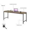 Ver imagem 5 de Escrivaninha Mesa Escritório Estilo Diretor Active 180cm Industrial Yescasa Lâmina Mel Marrom