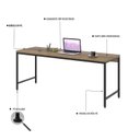 Ver imagem 5 de Escrivaninha Mesa Escritório Estilo Diretor Active 180cm Industrial Yescasa Lâmina Mel